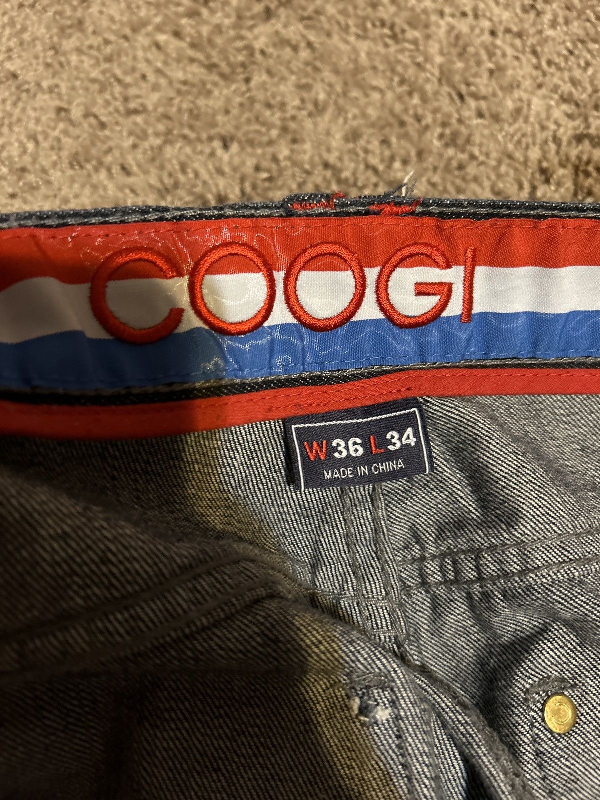 Coogi Mid 2000s Authentic Coogi world map Jeans Size US 36 / EU 52 - 8 Thumbnail