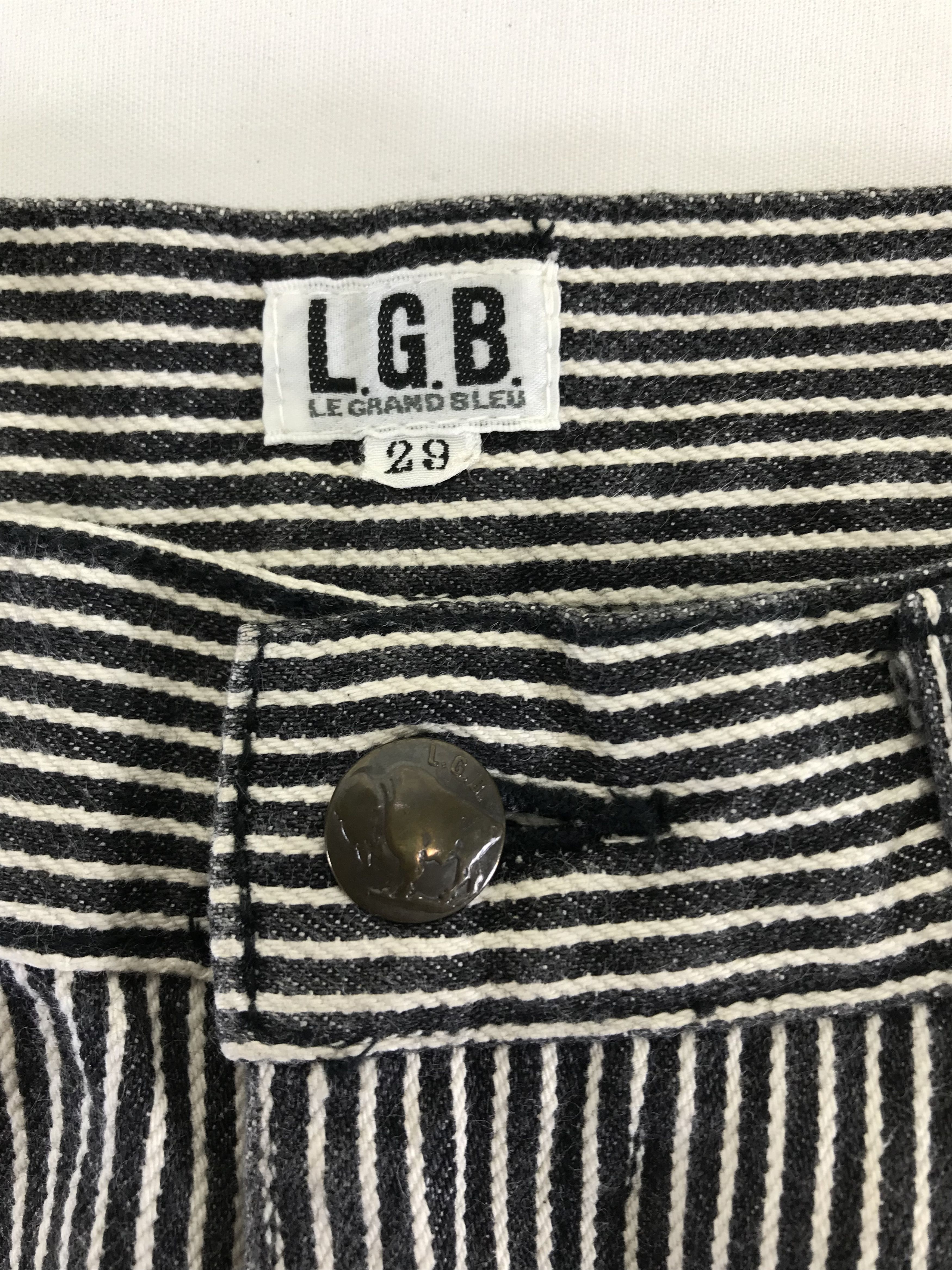 Le Grande Bleu (L.G.B.) Le Grande Bleu (L.G.B.) Hickory Striped Flare Jeans Size US 29 - 12 Thumbnail