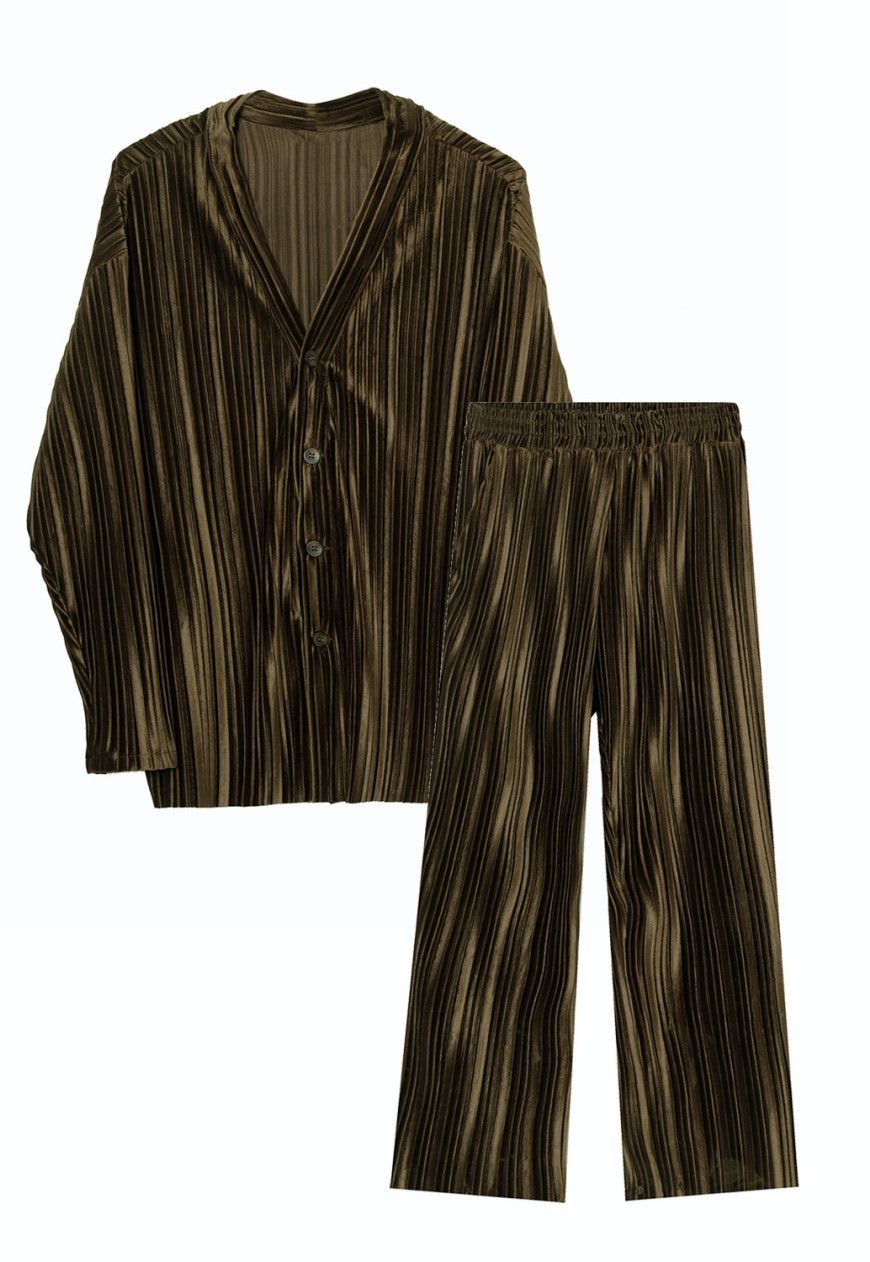 Other Men’s Fashion solid color casual suit set Size 38S - 5 Thumbnail