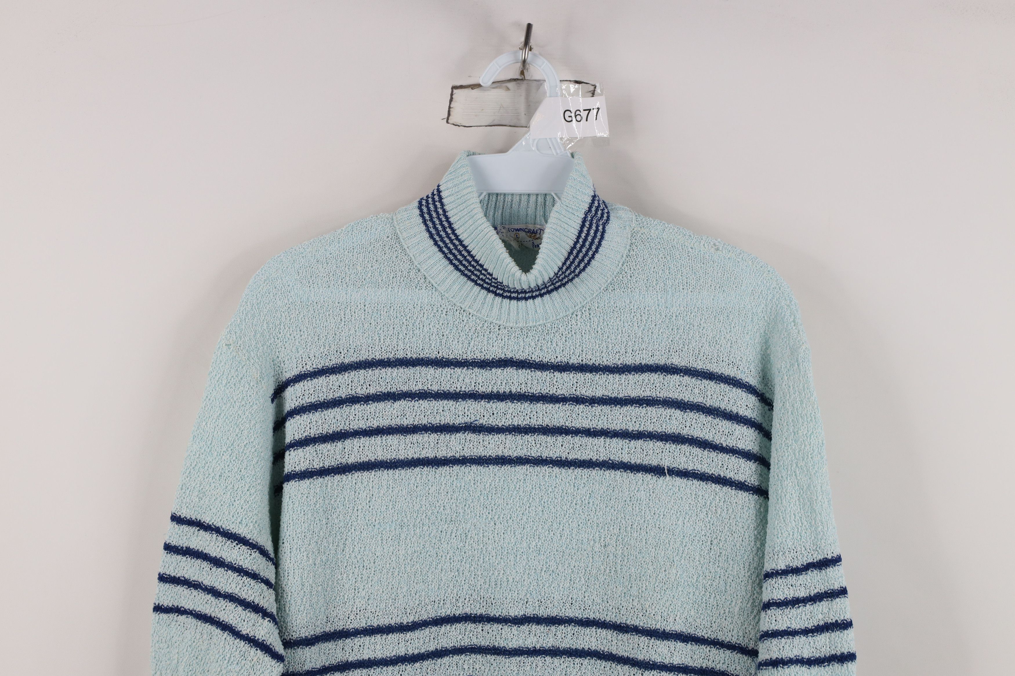 Vintage Vintage 50s 60s Penneys Short Sleeve Mock Neck Sweater Size L / US 10 / IT 46 - 2 Thumbnail