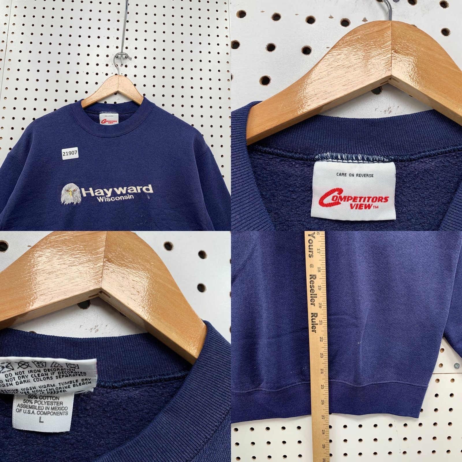 Vintage Vintage Hayward Sweatshirt Navy Blue Mens Large Crewneck Eagle Size US L / EU 52-54 / 3 - 8 Thumbnail