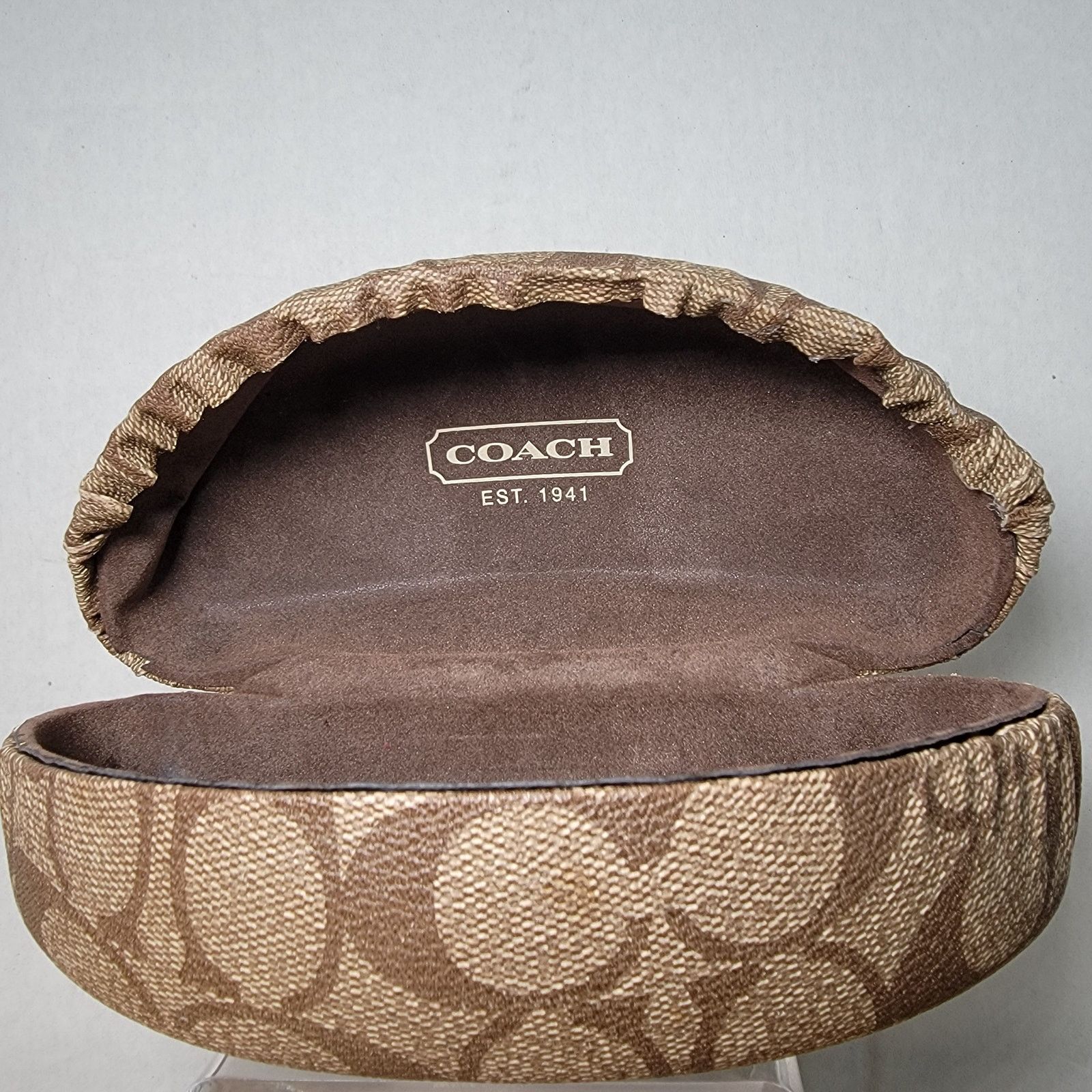 Coach Coach Brown Hard Clamshell Glasses Case Size ONE SIZE - 1 Thumbnail