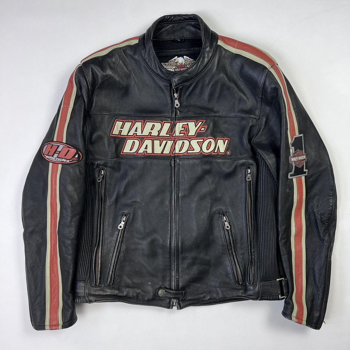Harley Davidson × Vintage Harley Davidson motorcycle lather biker jacket Size US M / EU 48-50 / 2 - 1 Thumbnail
