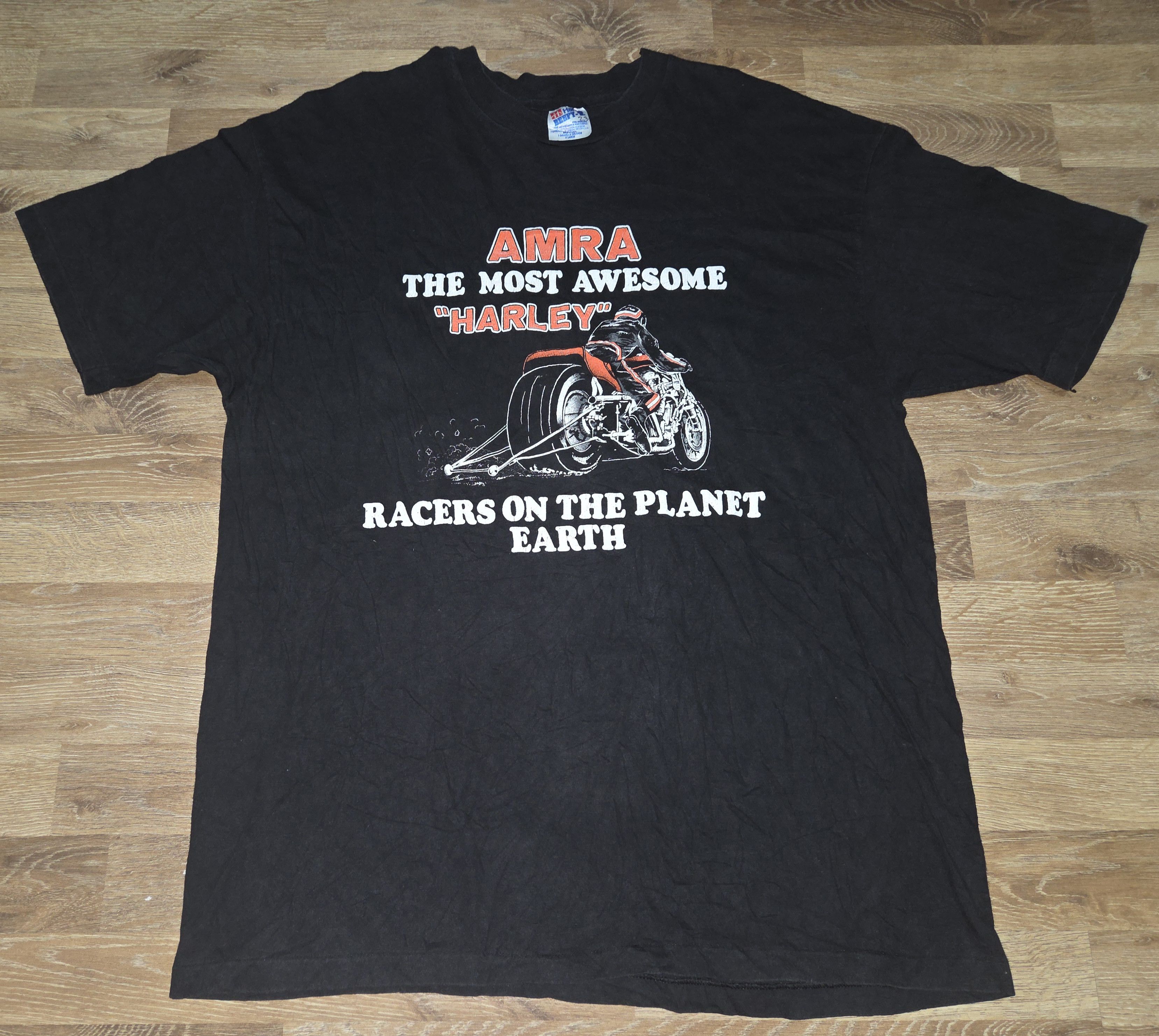 Harley Davidson Vintage 90s American Motorcycle Racing AMRA Harley HD Shirt Size US XL / EU 56 / 4 - 1 Thumbnail