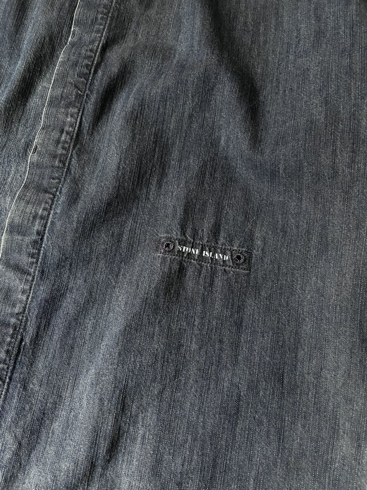 Stone Island Stone Island A/W 1998 denim shirt navy Size US L / EU 52-54 / 3 - 3 Thumbnail