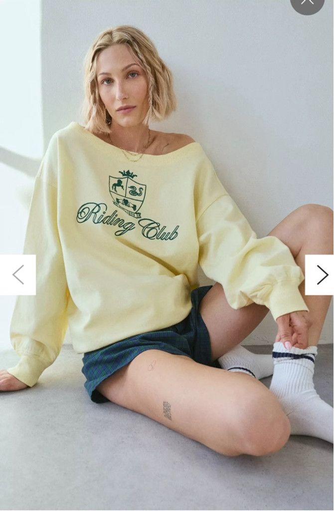Designer NWOT Out From Under Imani Sweatshirt Size Small Yellow Size S / US 4 / IT 40 - 1 Thumbnail