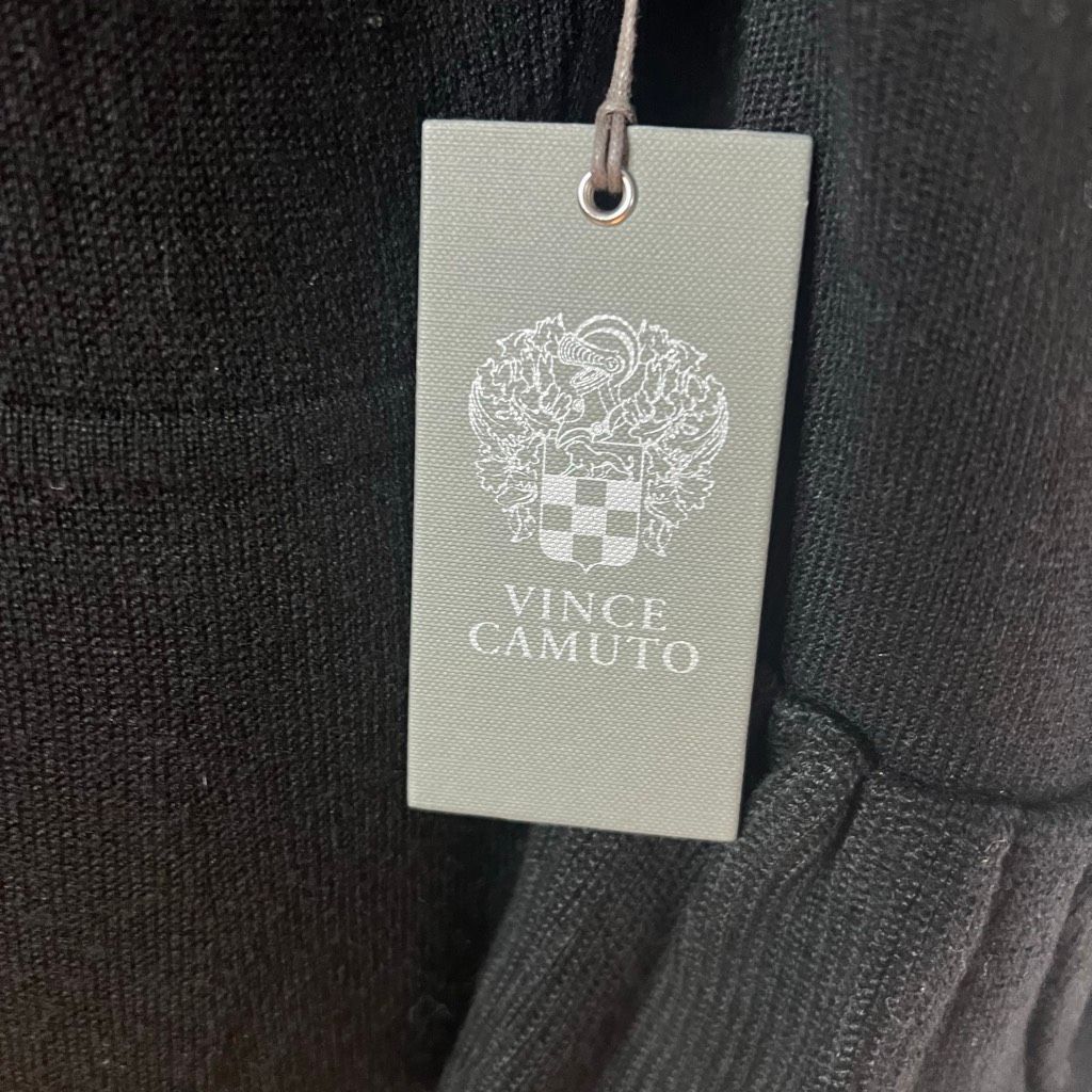 Vince Camuto Vince Camuto Black White Trimmed Layered Ruffle Cuff Sweater Size L / US 10 / IT 46 - 4 Thumbnail