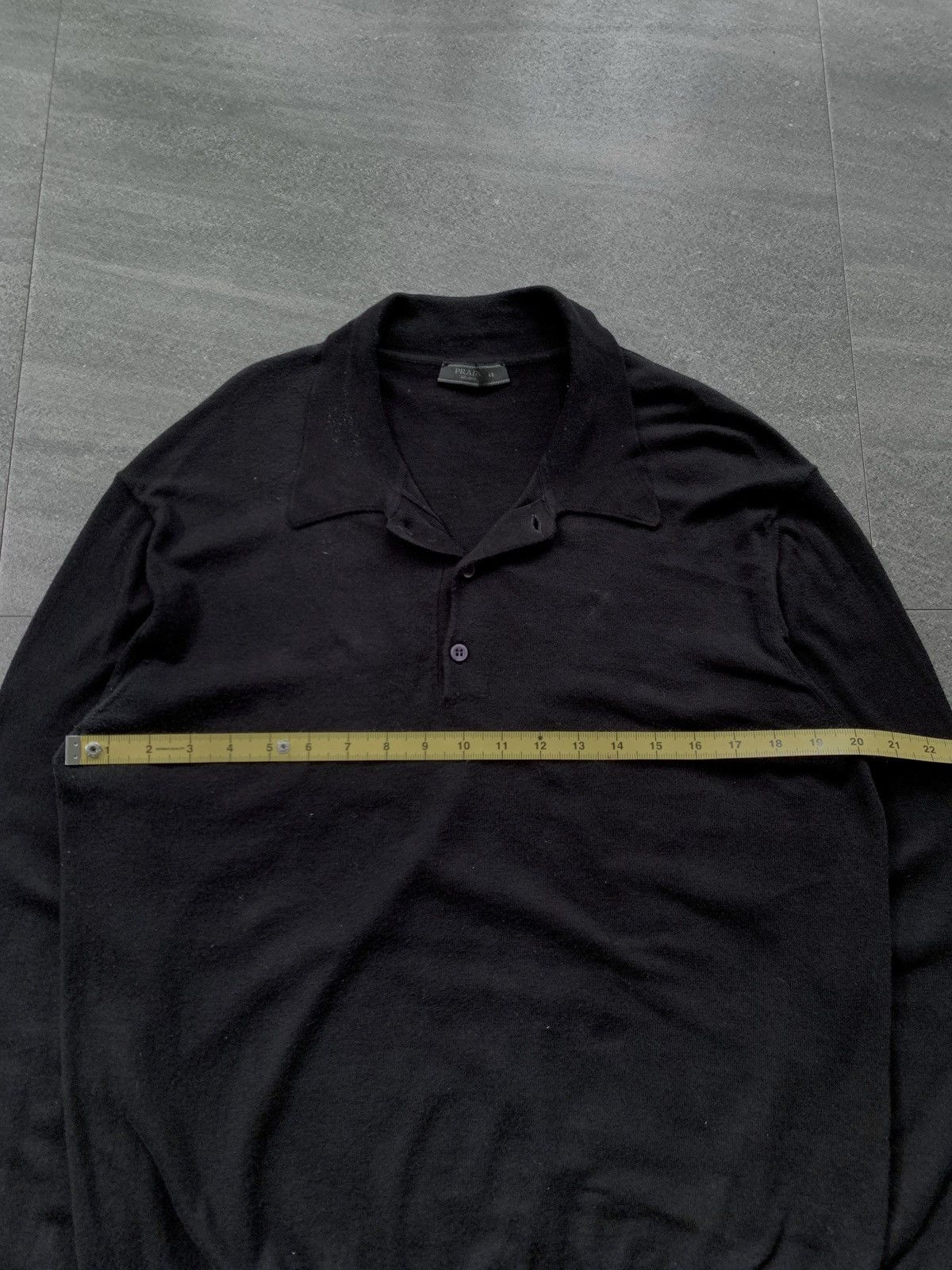 Prada Long Sleeve Knit Polo Shirt Size US M / EU 48-50 / 2 - 9 Thumbnail