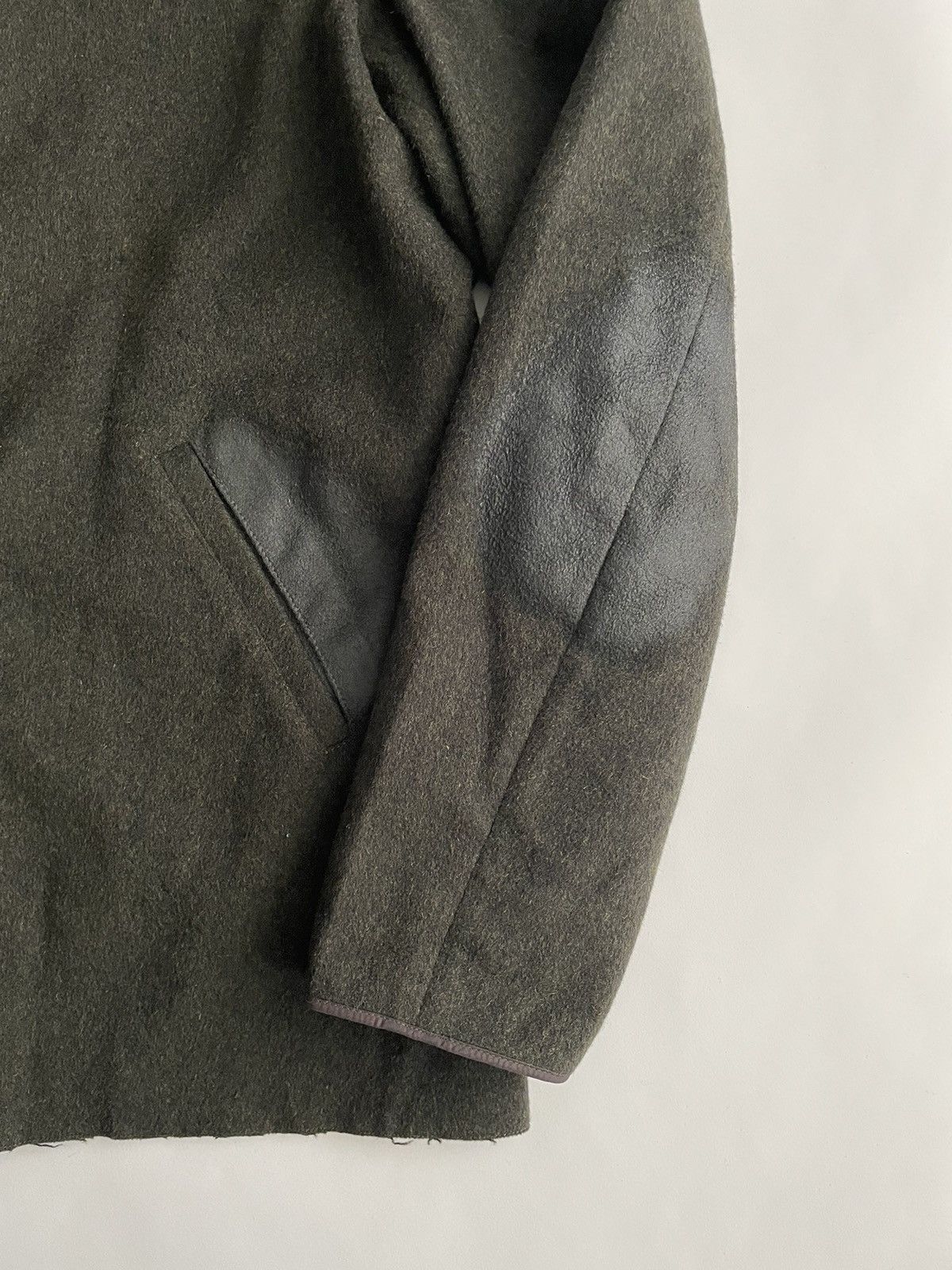 Prada Prada FW04 Waxed Elbow Wool Coat Size US XL / EU 56 / 4 - 3 Thumbnail