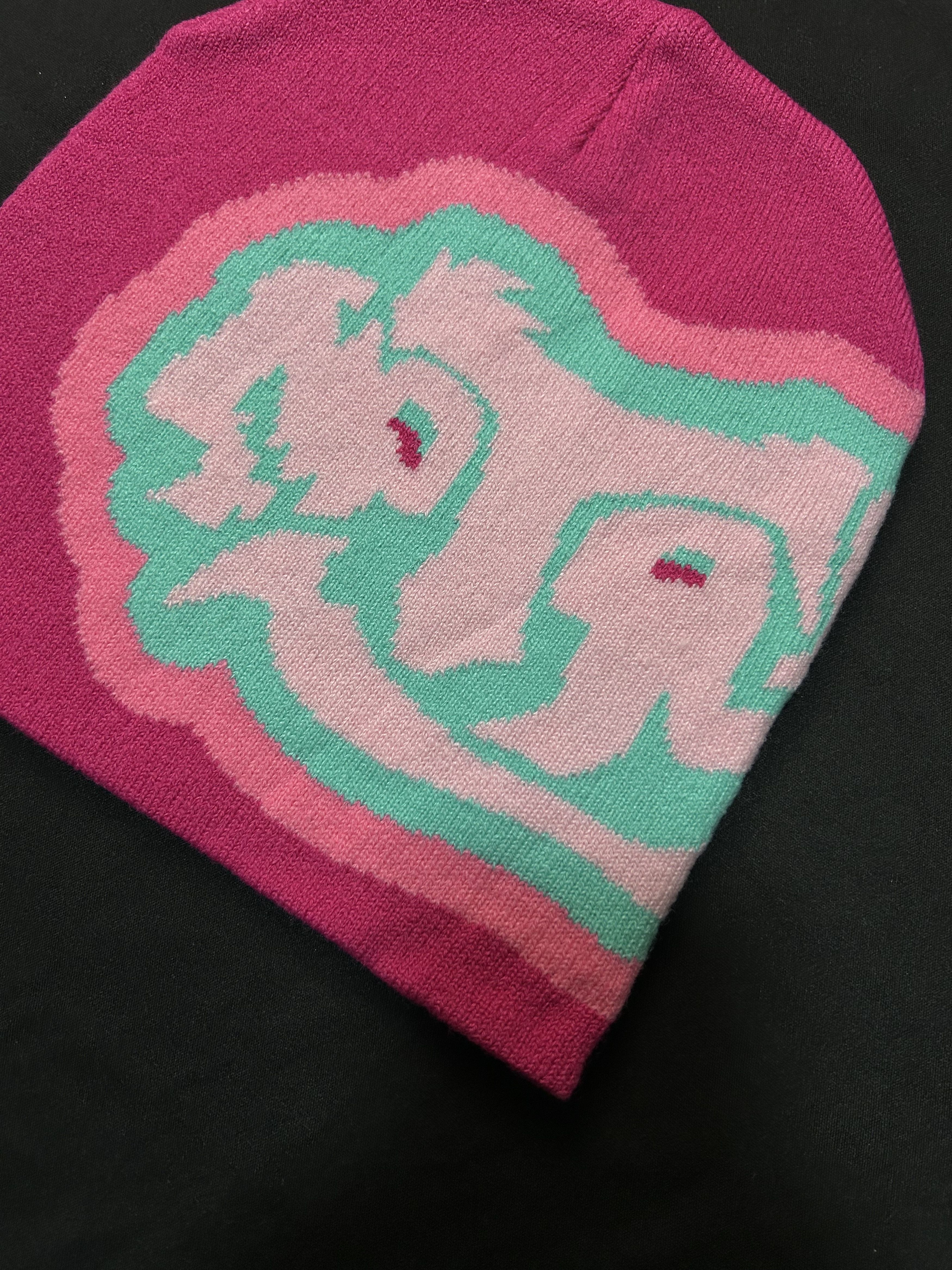 Japanese Brand Rare LWNT Cotton Candy No Cuff Knit Beanie Hats OS Size ONE SIZE - 2 Thumbnail