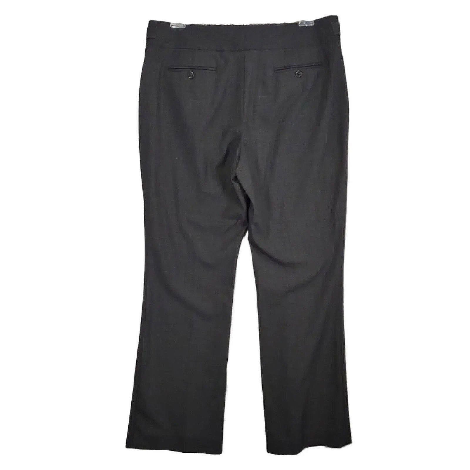 Anne Klein Anne Klein Women's 14 Gray Wide Leg Dress Pants High Waist Size 36" / US 14 / IT 50 - 2 Thumbnail