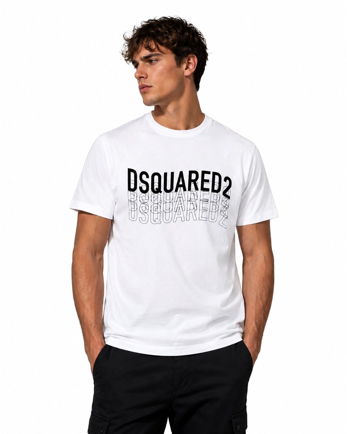 Dsquared2 Dsquared 2 White Big Logo T-Shirt Size S Size US S / EU 44-46 / 1 - 1 Thumbnail