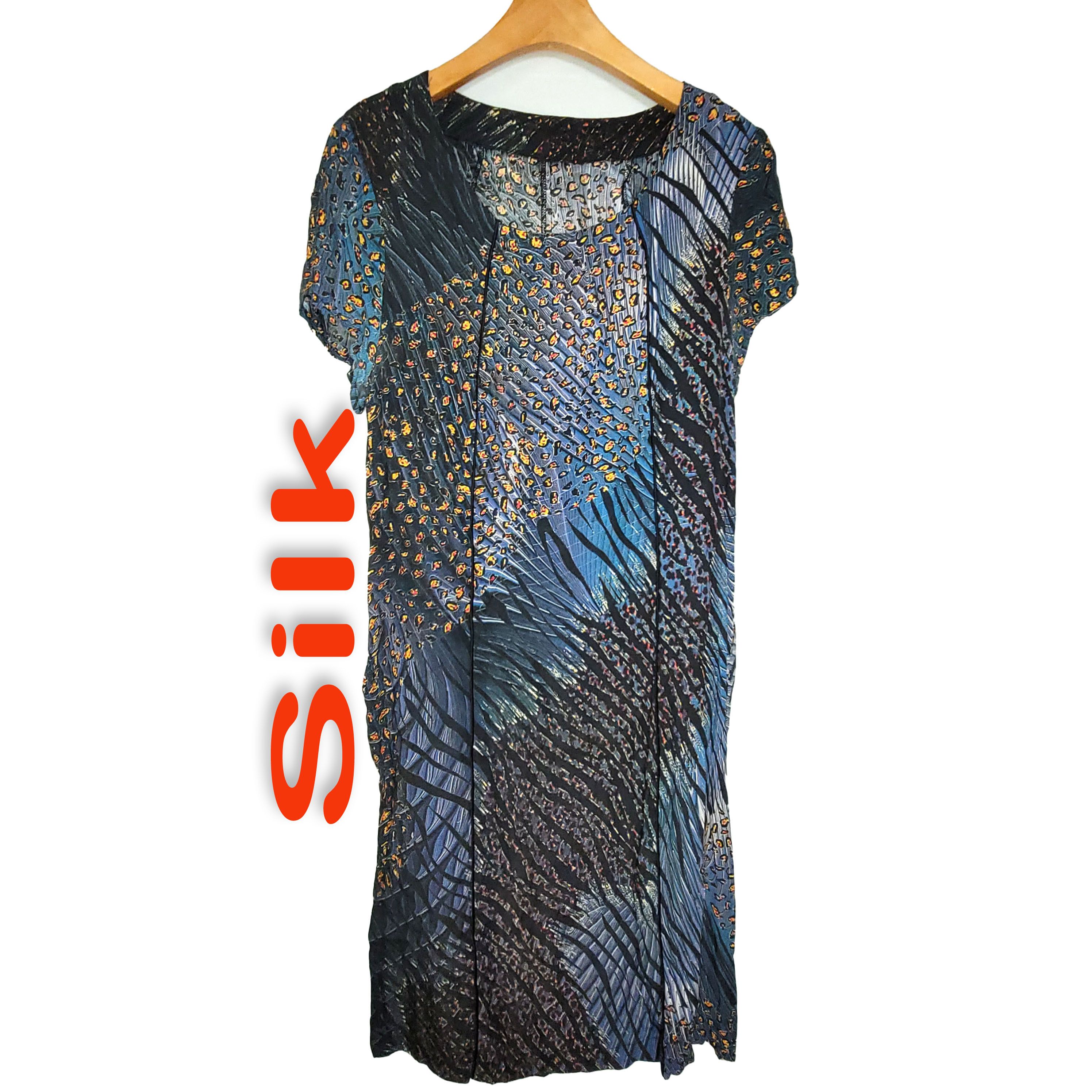 Other Women's Silk Size S Short Sleeve Shirt Satin Dress SDK378 Size S / US 4 / IT 40 - 1 Thumbnail