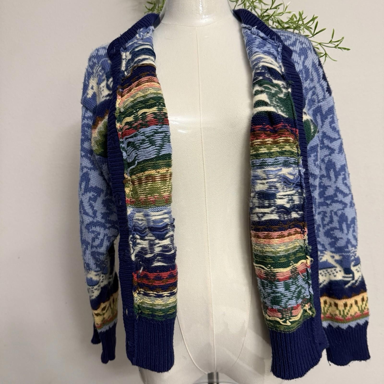 Designer Susan Bristol Vintage 1991 Hong Kong Cardigan Medium Size M / US 6-8 / IT 42-44 - 3 Thumbnail