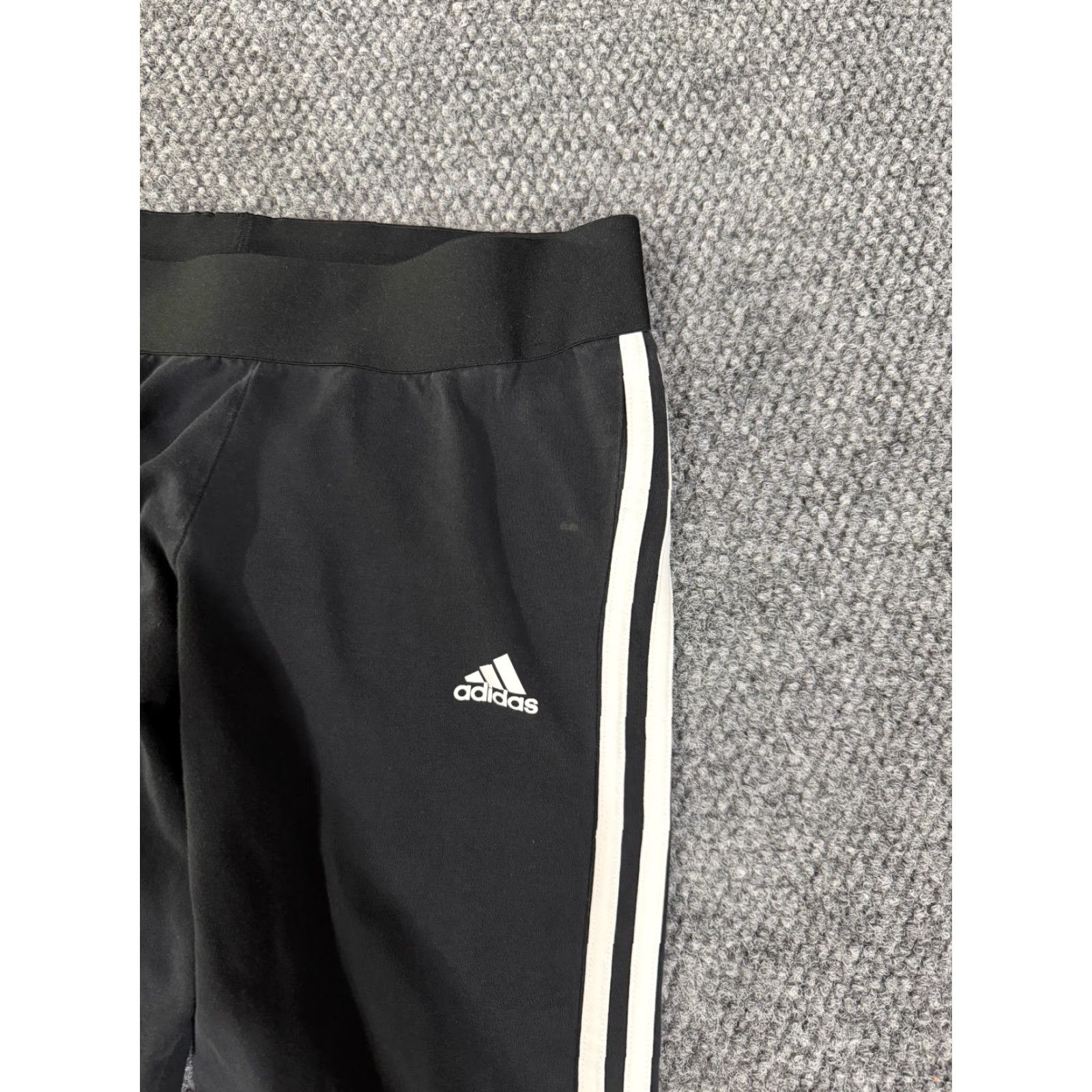 Adidas Adidas Leggings Womens Medium Black Three Stripe Athletic Yoga Leggings Reflec... Size 32" / US 10 / IT 46 - 3 Thumbnail
