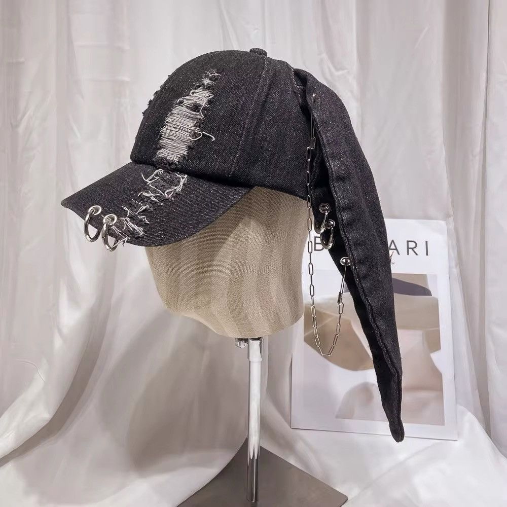 Japanese Brand × Vintage y2k Graffiti Jeans dog Ears Hat Size ONE SIZE - 6 Thumbnail