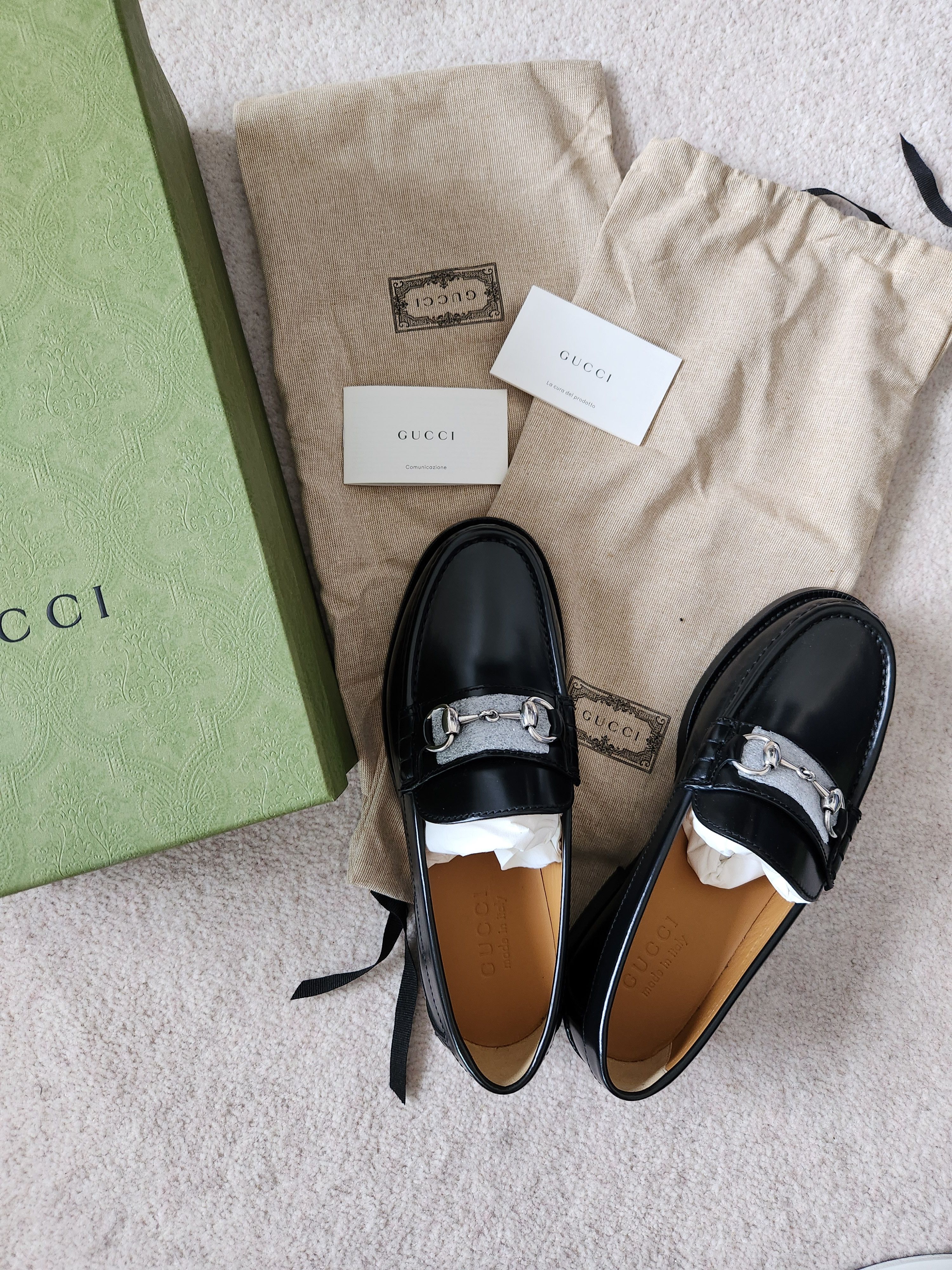 Gucci Gucci Black Loafer With Silver Horsebit Size US 7 / EU 40 - 1 Thumbnail