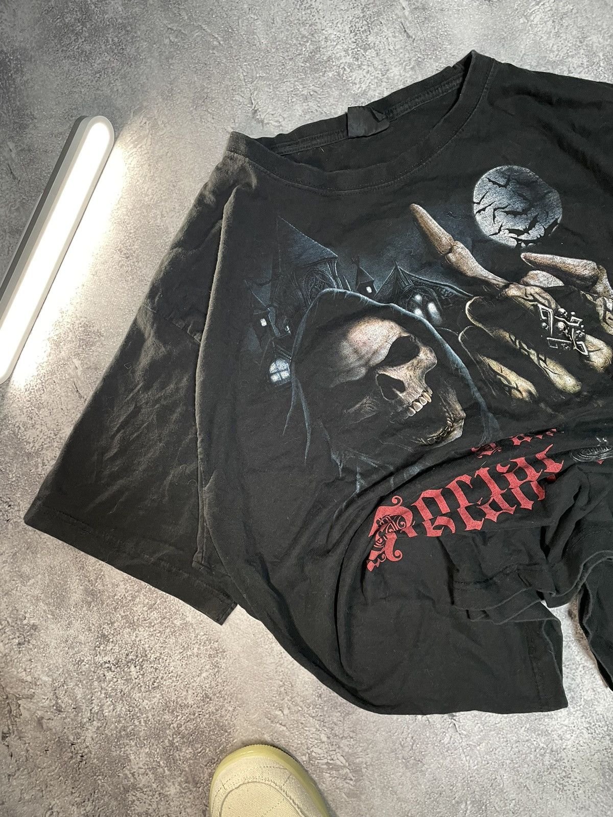 Vintage Vintage Spiral Wild T Shirt Tee Skull Big Logo Baggy 90s Size US XXL / EU 58 / 5 - 3 Thumbnail