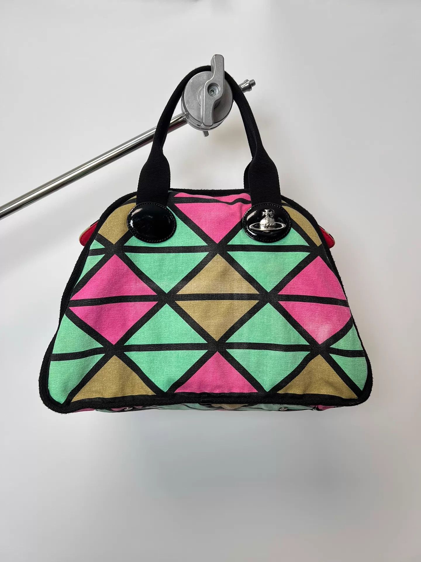 Vivienne Westwood Vivienne Westwood Colorblocked Washed Canvas Tote Retro Size ONE SIZE - 1 Thumbnail