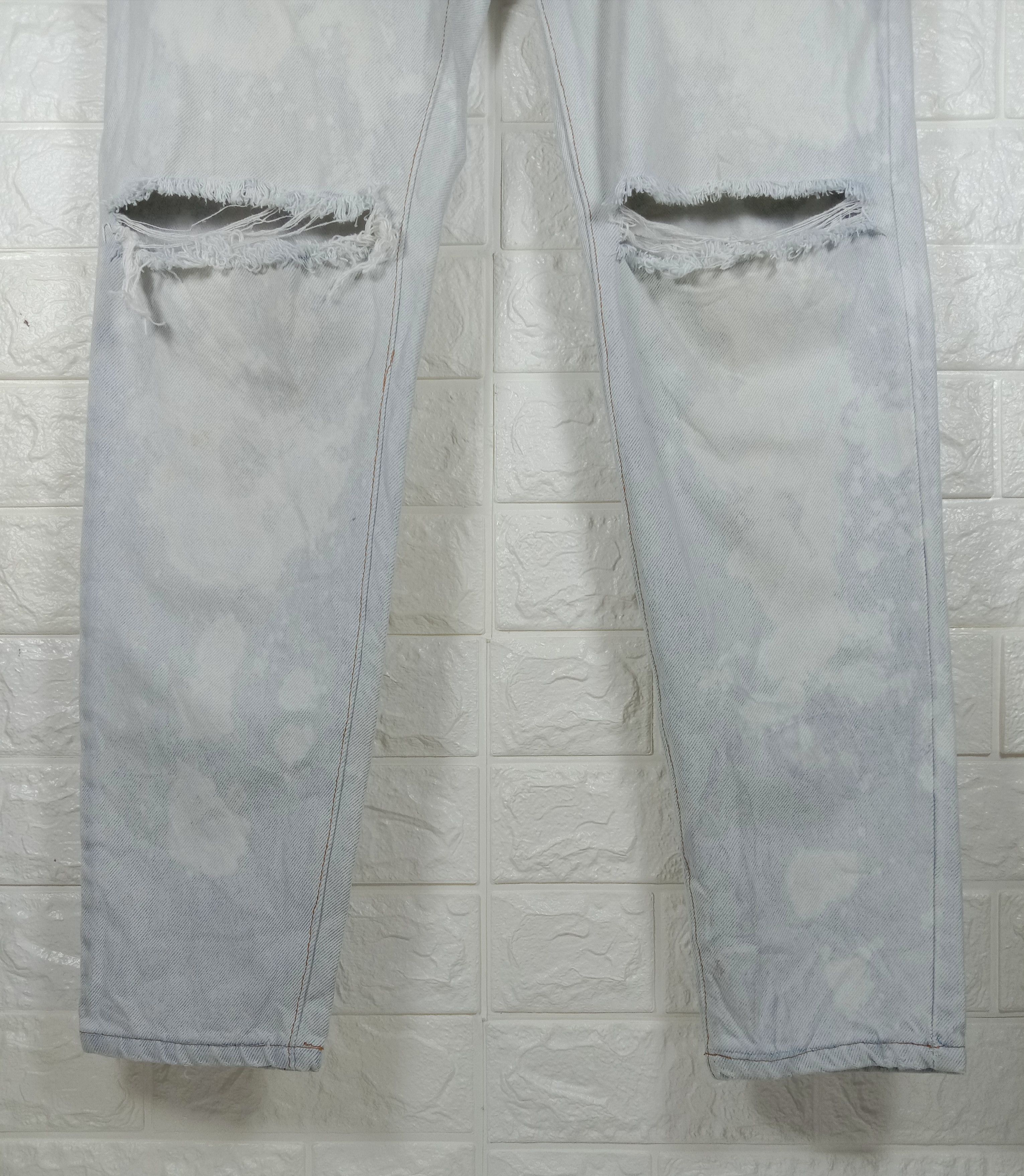 Levi's Vintage 90s Levi's 550 Orange Tab Jeans Ripped Denim Size US 30 / EU 46 - 4 Thumbnail