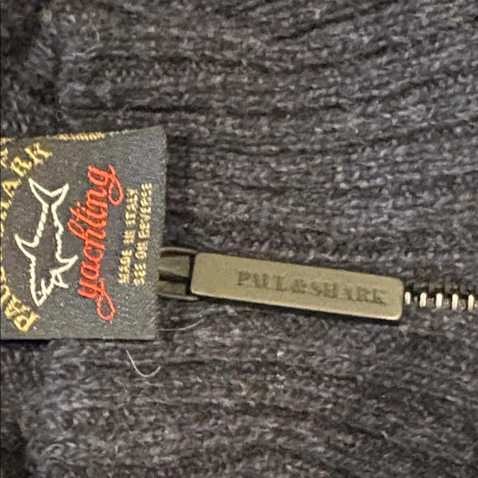 Paul & Shark Paul & Shark Yachting Italy 100% Wool Striped Zip Sweater Size US XL / EU 56 / 4 - 8 Thumbnail