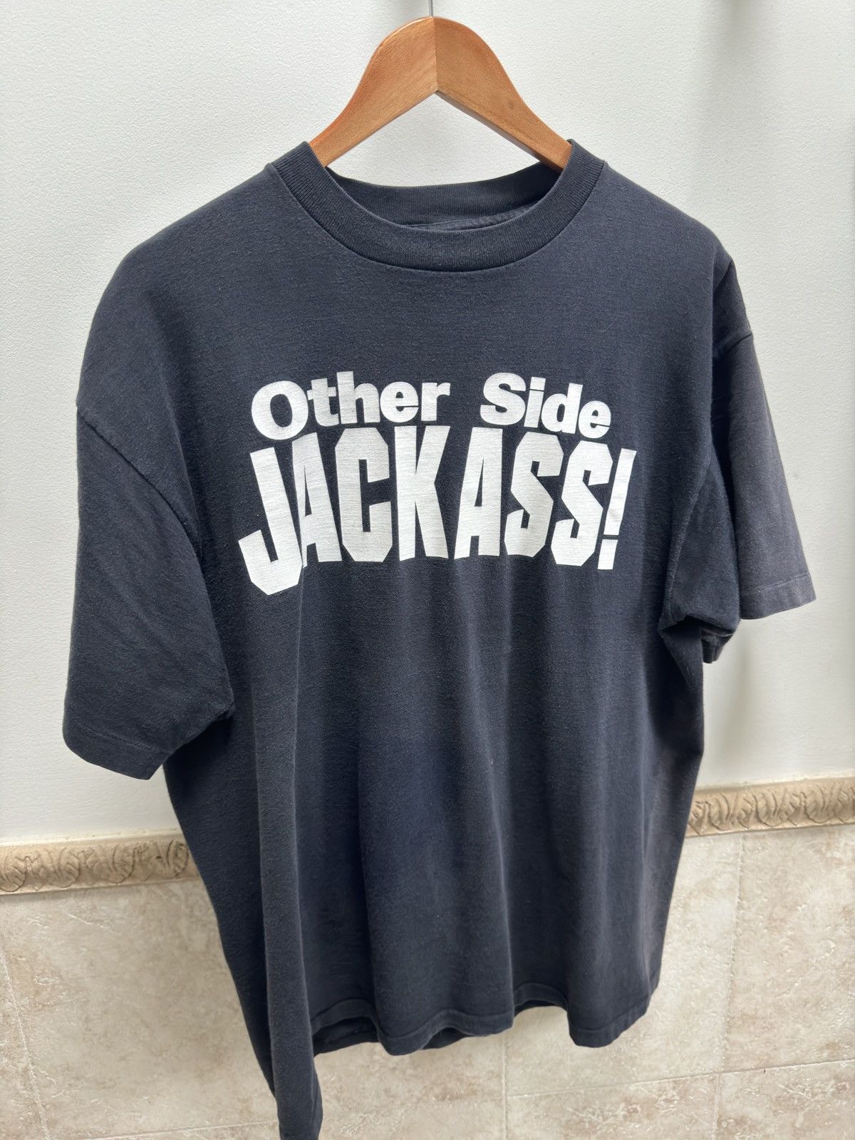 image of Vintage 90's Stone Cold Jackass Shirt in Black, Men's (Size XL)