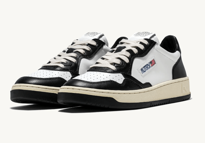 AUTRY AUTRY AULW WB01 MEDIALIST LOW WOM LEATHER WHITE/BLACK N.41 Size US 6 / IT 36 - 2 Thumbnail
