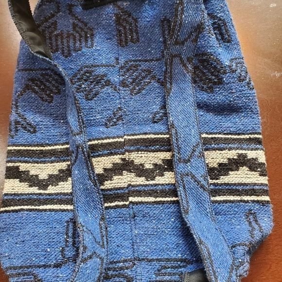 Vintage Tesoros Peru 100% Alpaca Backpack Rucksack Drawstring Bag Size ONE SIZE - 6 Thumbnail