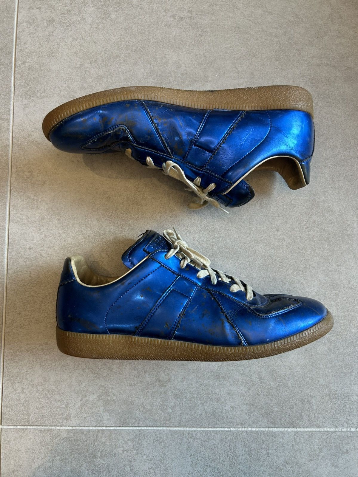 Maison Margiela RARE Margiela GAT Holographic Blue Size US 12 / EU 45 - 1 Thumbnail