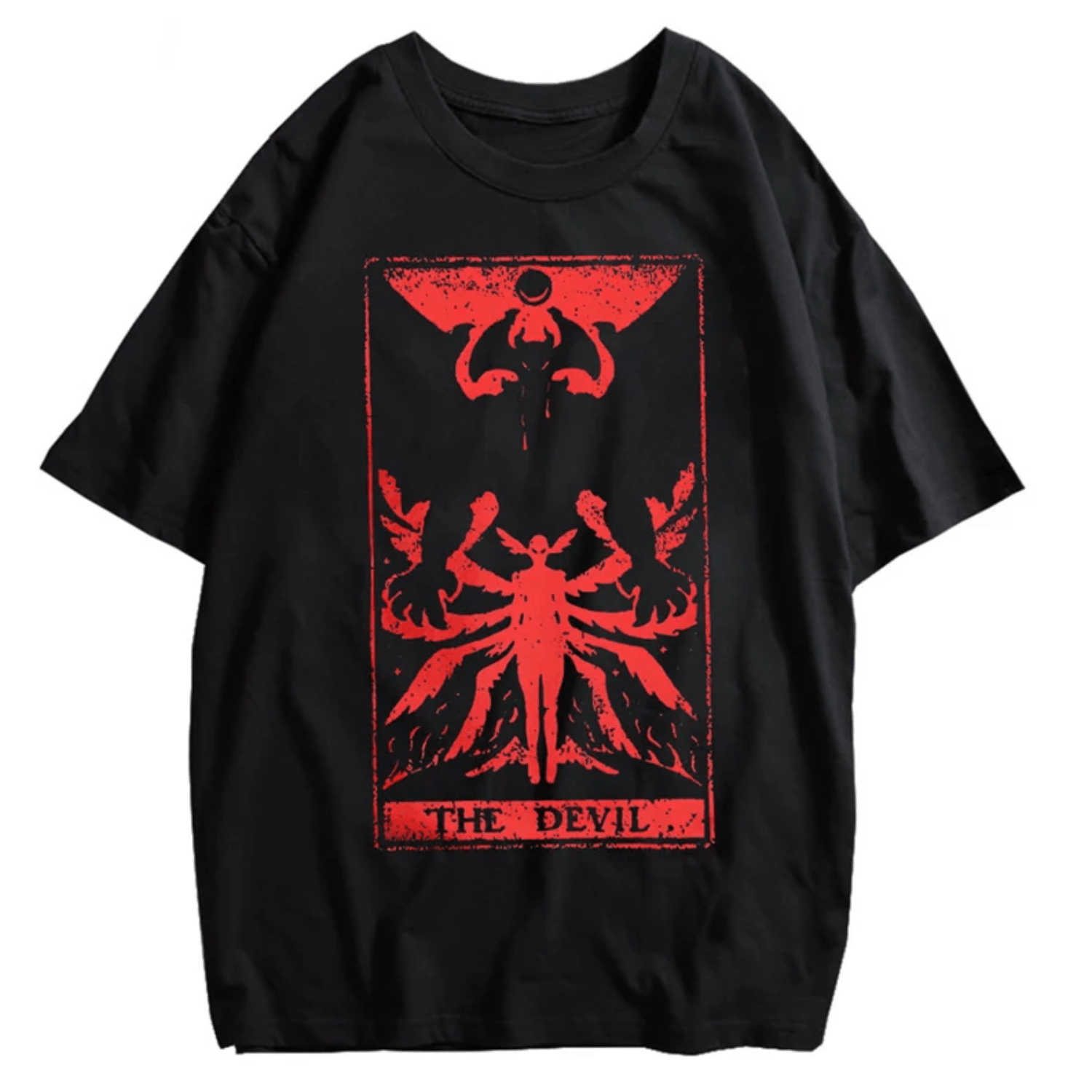 Band Tees × Vintage Aesthetic Grunge Y2K Shirt, Devil Tarot Satanic, Devil Shirt Size US L / EU 52-54 / 3 - 1 Thumbnail