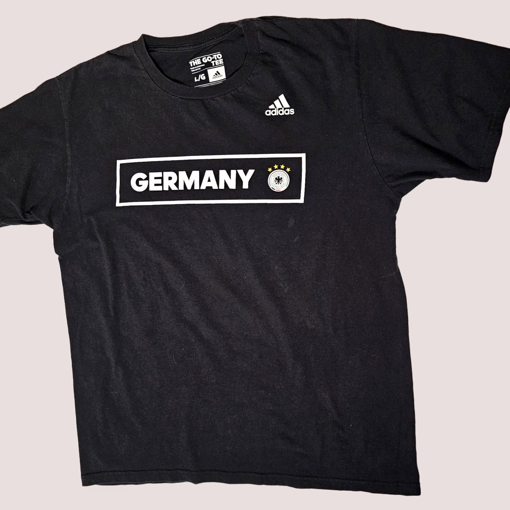 Adidas Adidas The Go-To Tee T-Shirt Men L Short Sleeve Black Crew Neck Logo Graphic Modern Sports Size US L / EU 52-54 / 3 - 1 Thumbnail