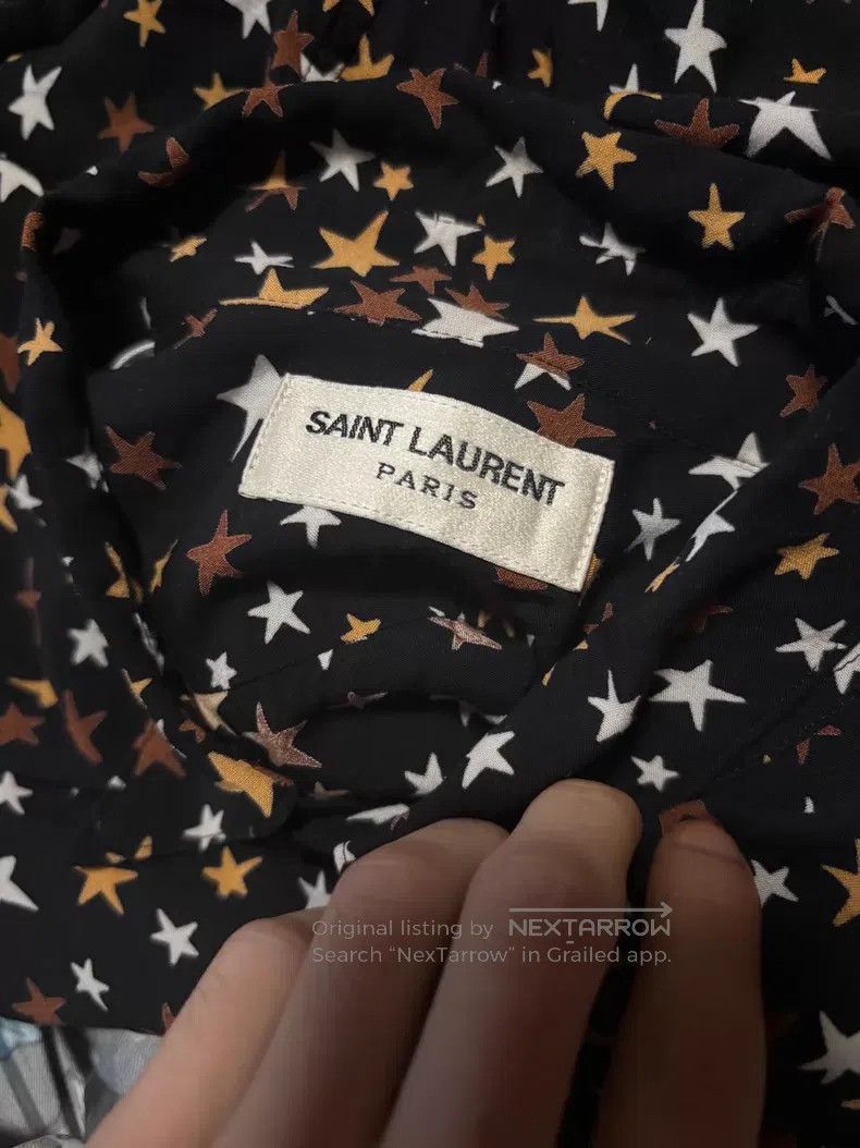 Saint Laurent Paris Saint Laurent Paris size 40 Yellow and White Star Print Sh Size US XL / EU 56 / 4 - 5 Thumbnail