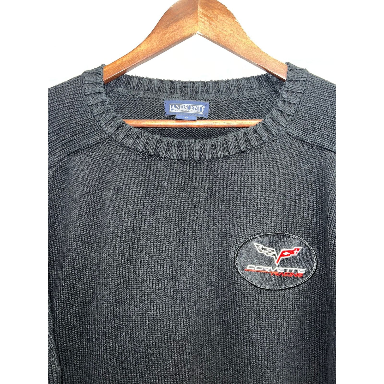 Vintage Vintage Corvette Sweater Car Racing Land's End 80s VTG XL Size US XL / EU 56 / 4 - 2 Thumbnail