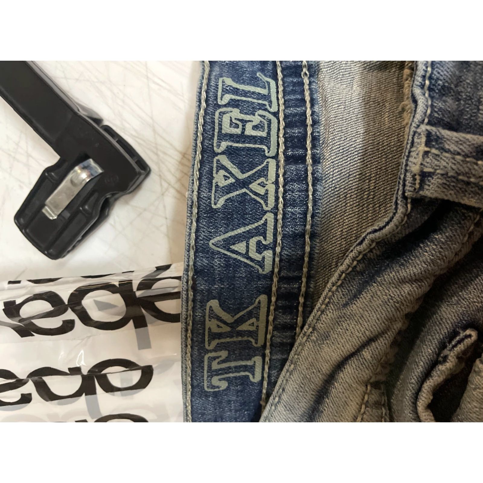 Denime Axel Jeans Mens 34x32 Slim Bootcut Blue Denim Cotton Regular Size 34 Size US 34 / EU 50 - 6 Thumbnail