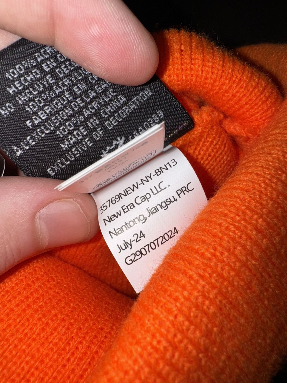 Supreme Supreme New Era Box Logo Beanie (FW24) Dark Orange Size ONE SIZE - 6 Thumbnail