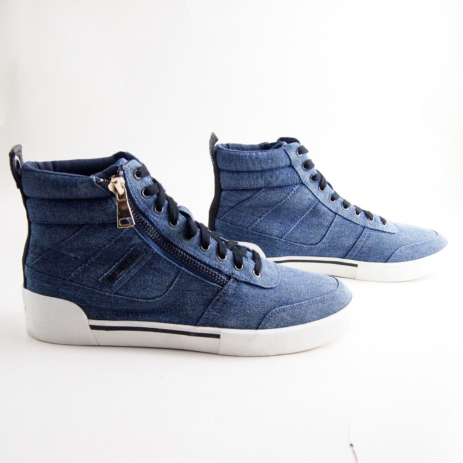 Diesel Diesel Dvelows High Top Sneakers Blue Denim EU 46 US 12.5 Size US 12.5 / EU 45-46 - 6 Thumbnail
