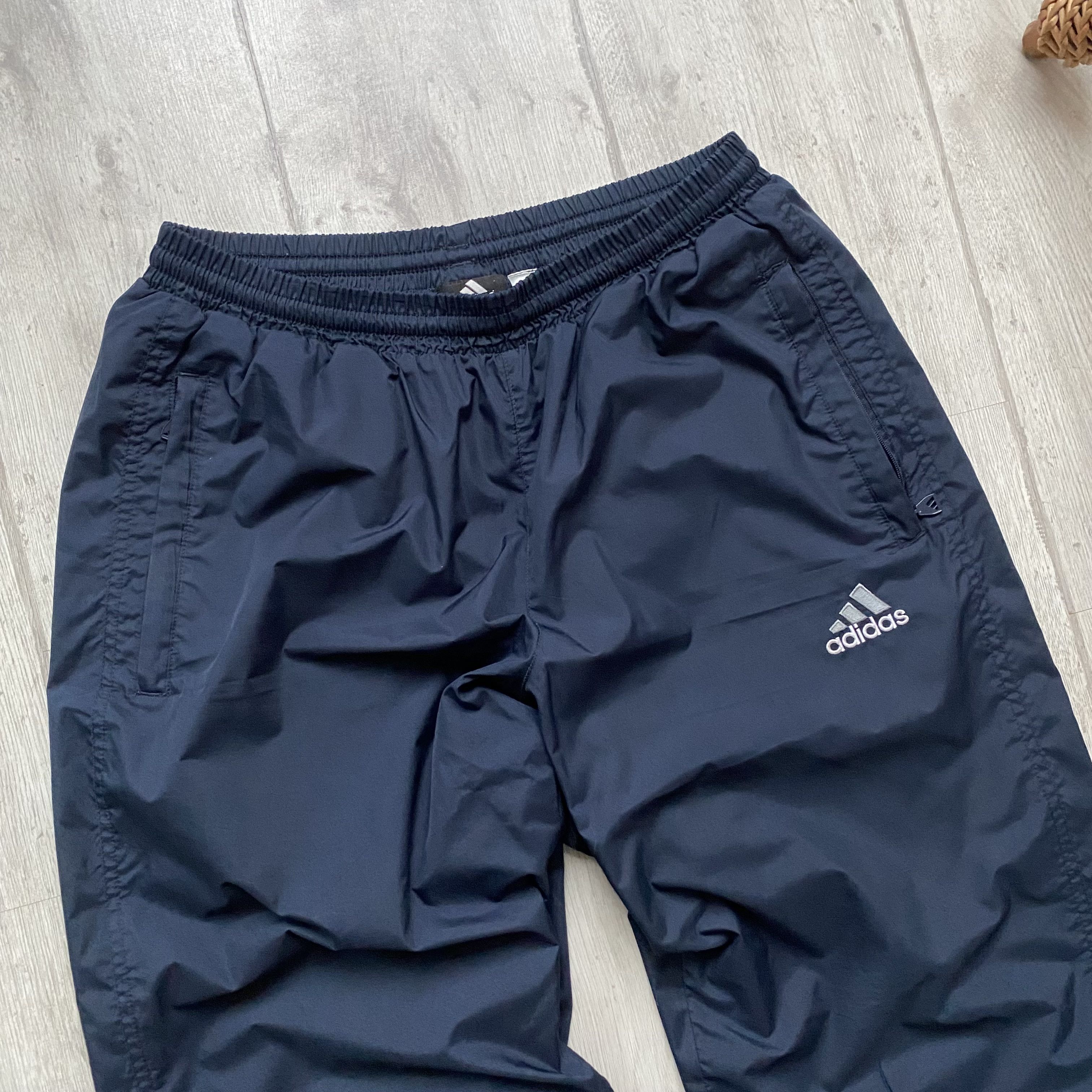 Adidas Adidas 00’s Vintage Y2K Nylon Track Baggy Pants drill Size US 32 / EU 48 - 3 Thumbnail