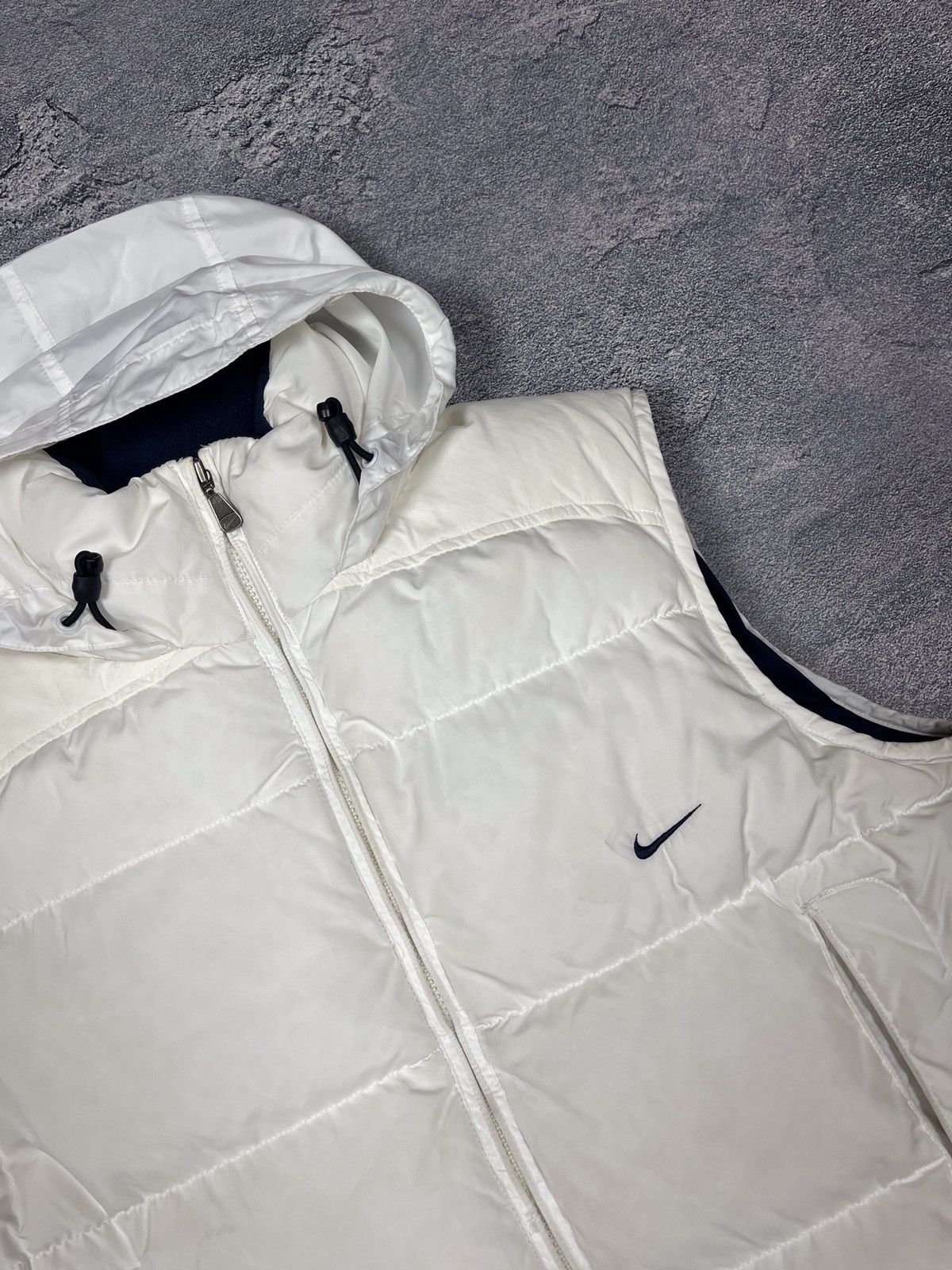 Nike × Vintage Vintage NIKE Down Puffer Vest Jacket Drill Swoosh Logo Size US S / EU 44-46 / 1 - 3 Thumbnail