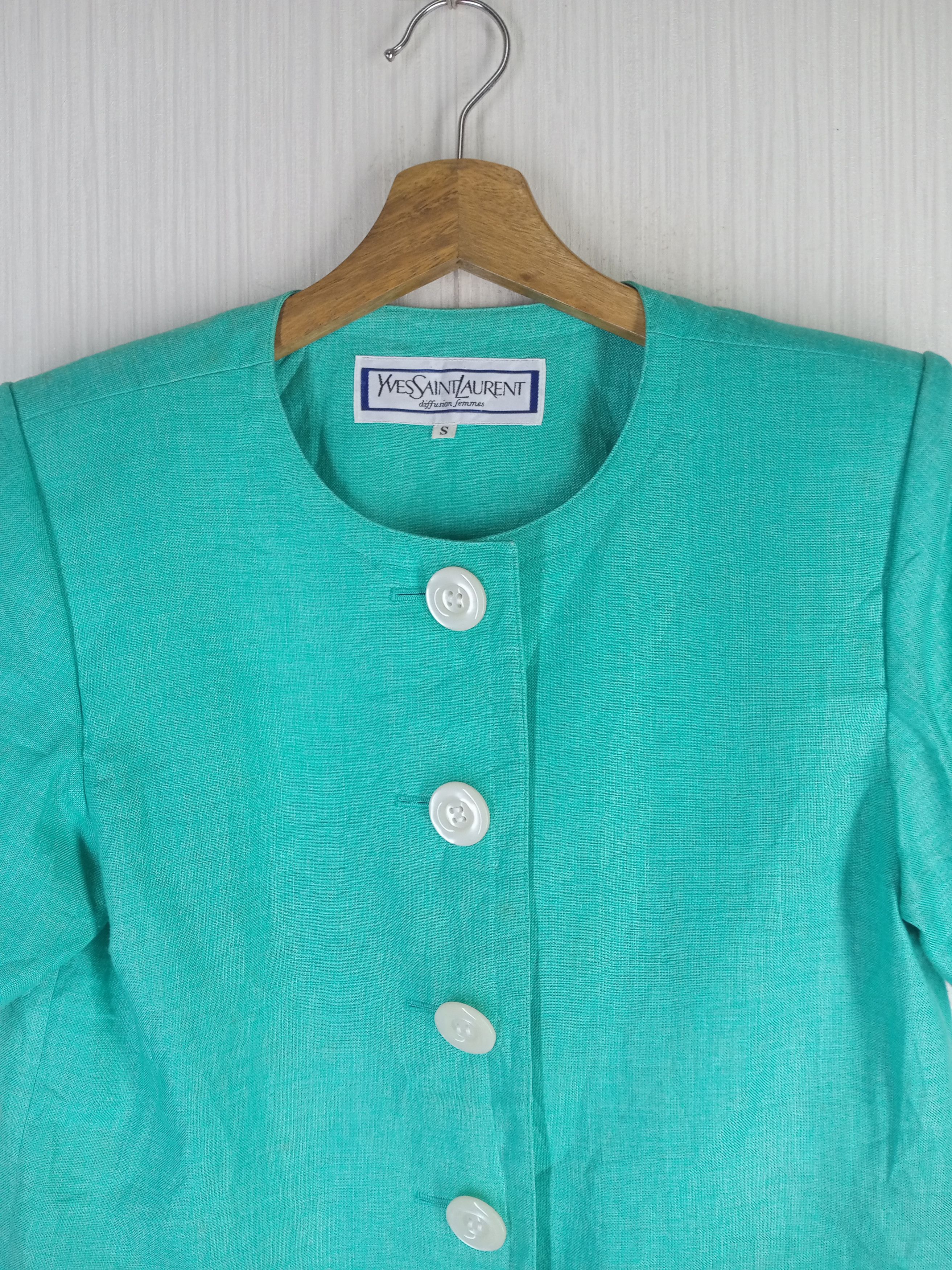 Vintage × Yves Saint Laurent Rare Yves Saint Laurent Diffusion Femmes Crop Top Jacket Size S / US 4 / IT 40 - 3 Thumbnail