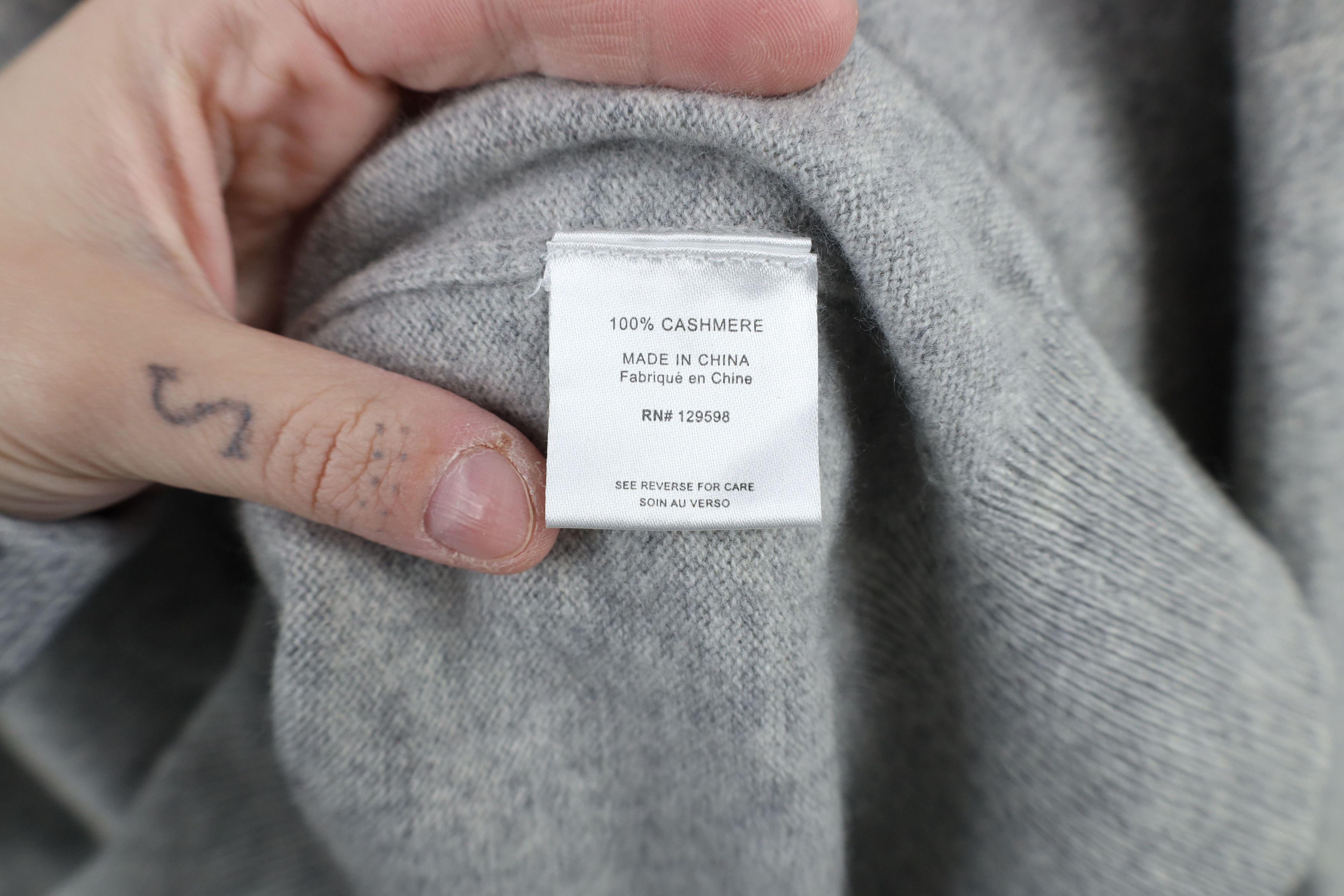 Vintage Vintage 90s Streetwear Blank Soft Cashmere Knit Sweater Size US L / EU 52-54 / 3 - 7 Thumbnail