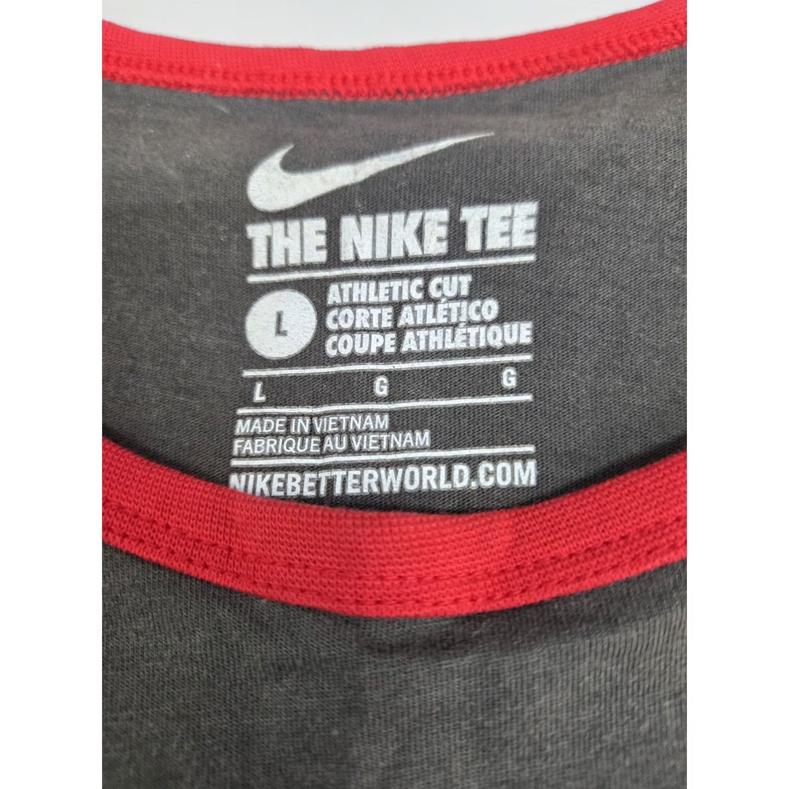 Nike Nike Athletic Cut T-Shirt Mens Tank Top Arizona Wildcats Large Grey/Red Graphic Print Logo Sleeveless Round Neck Athletic Fit Sports Size US L / EU 52-54 / 3 - 4 Thumbnail