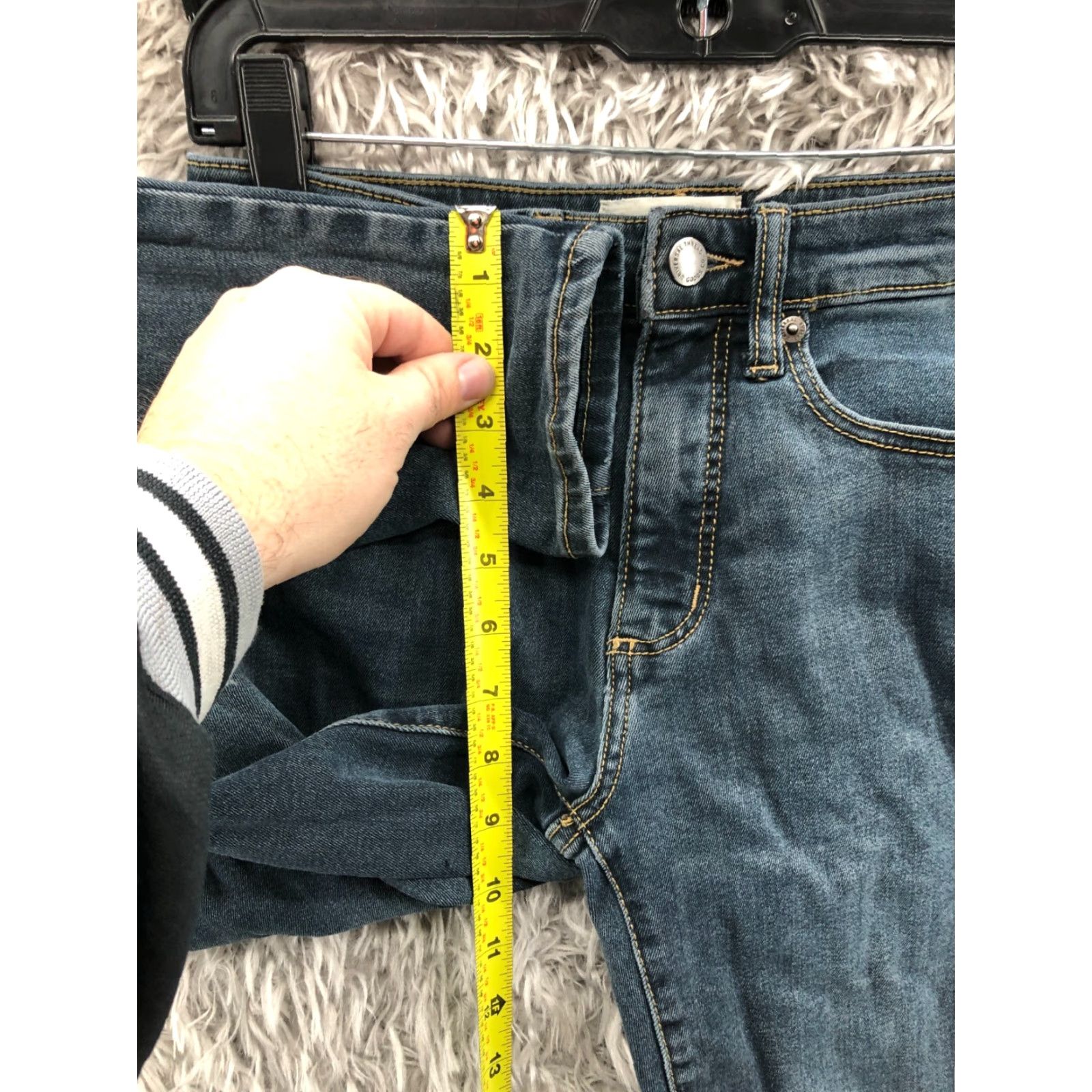 Vintage Universal Thread High Rise Skinny Jeans Size 00 Womens Dark Wash Blue Denim Size 24" / US 00 / IT 34 - 4 Thumbnail