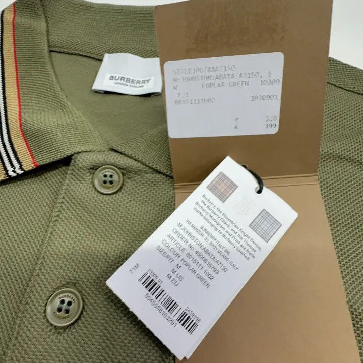 Burberry Burberry Burberry FW21 Logo Stripe Polo Shirt for Men-2507 Size US M / EU 48-50 / 2 - 5 Thumbnail