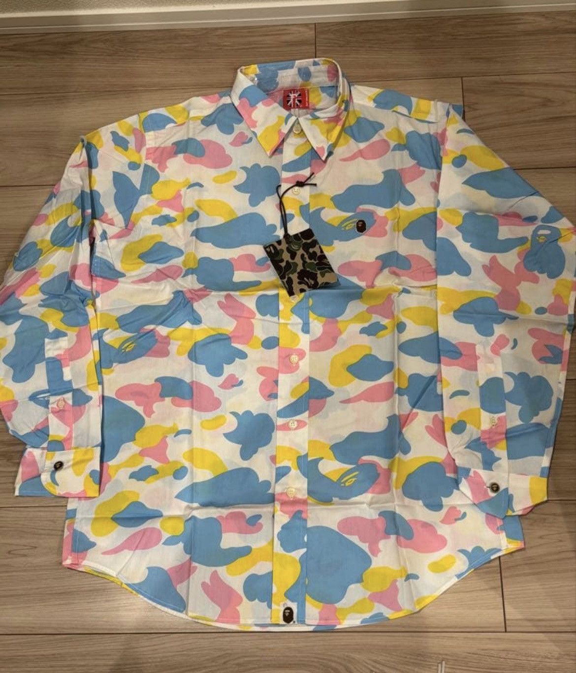 Bape RARE OG 2006 A BATHING APE COTTON CANDY BUTTON UP SHIRT Size US S / EU 44-46 / 1 - 1 Thumbnail