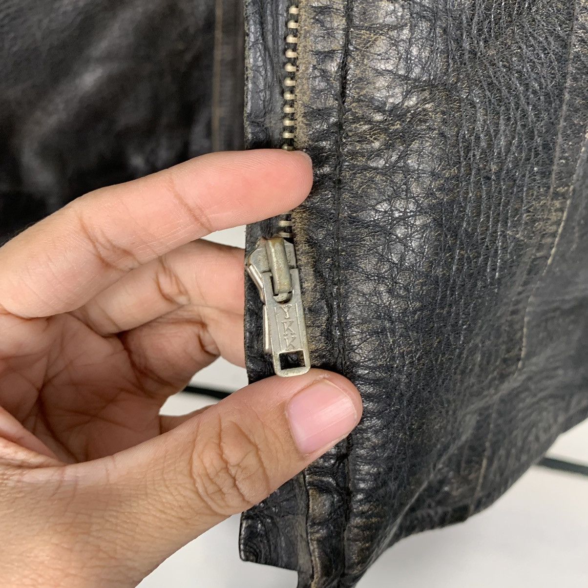 Japanese Brand Japanese Brand Gold Ring Leather Jacket Size US M / EU 48-50 / 2 - 14 Thumbnail