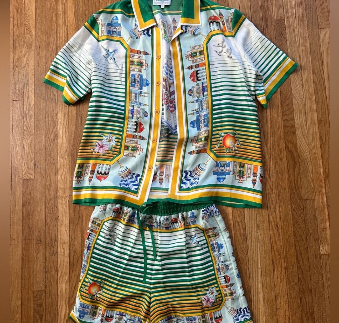 Casablanca Casablanca City Scape silk shorts Size US 32 / EU 48 - 3 Thumbnail