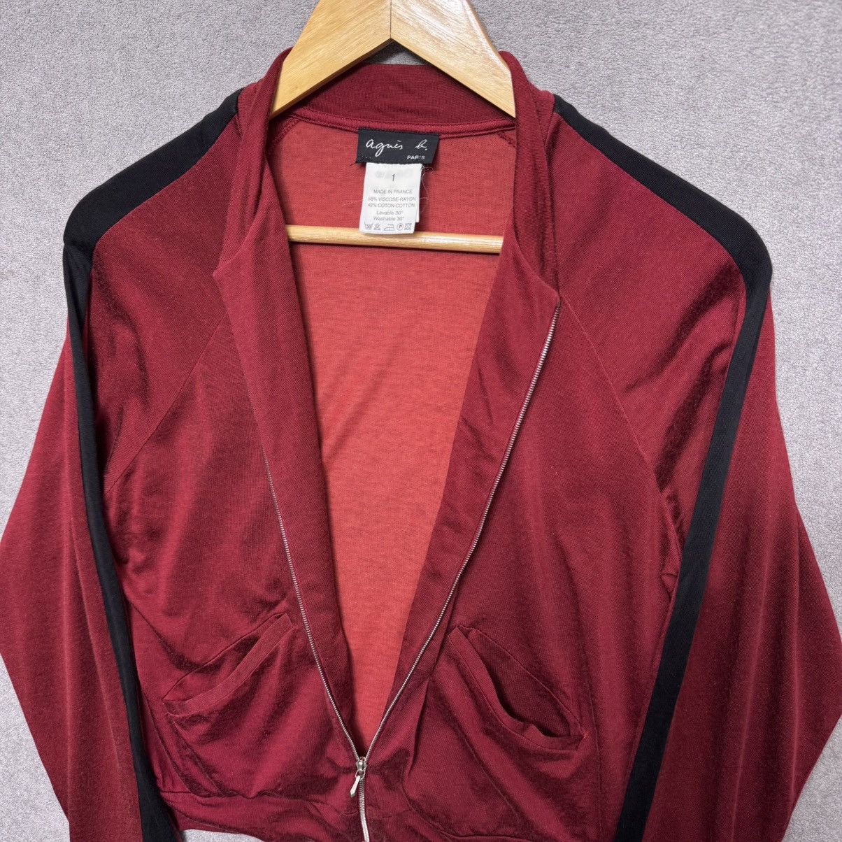 agnes b. agnes b. Side Stripe Viscose - Rayon Cropped Track Jacket Size US S / EU 44-46 / 1 - 6 Thumbnail