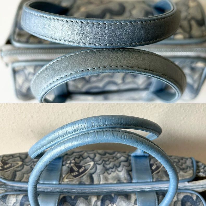 Vivienne Westwood Vivienne Westwood Blue Saturn printed denim shoulder bag Size ONE SIZE - 7 Thumbnail
