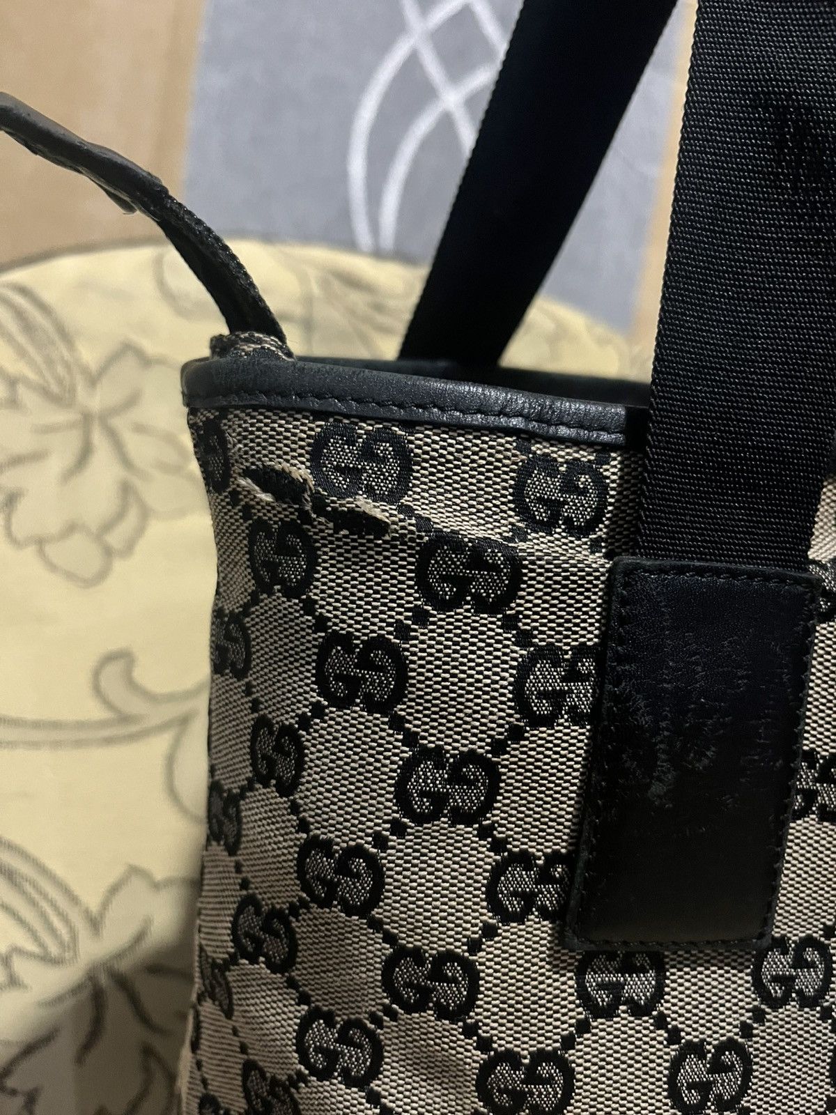 Gucci GUCCI GG Canvas Tote Bag Beige Size ONE SIZE - 9 Thumbnail