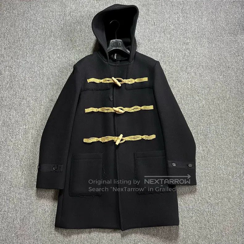 Dior Dior Black Horn Button Hooded Coat Jacket Size US S / EU 44-46 / 1 - 1 Thumbnail